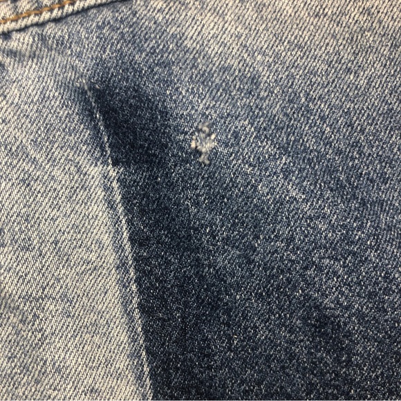 Zara Distressed Front Zip Midi Aysemetrical Denim Jean Skirt Size Small - Picture 15 of 16